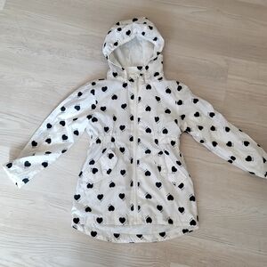 ♥️5 For $25  Girls Emma and Elsa Hearts Lightweight Hooded Jacket size 5